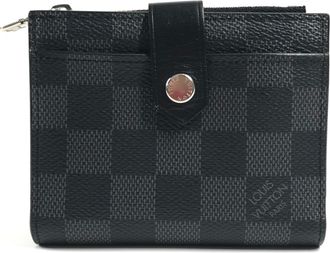 Louis Vuitton Black Damier Graphite Damier Graphite Wallet (Bi-Fold) (Pre-Owned)