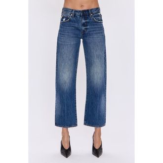 Pistola Denim Lexi Distressed Studded Crop Barrel Jeans in Artisan at Nordstrom, Size 25