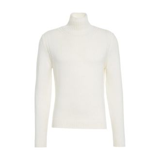 Dondup Turtlenecks, male, White, Size: XL Classic Wool Turtleneck Knitwear Bianco