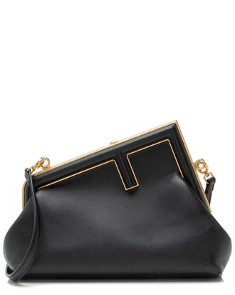 Fendi Fendi Black Lambskin First Small Shoulder Bag (Authentic Pre-Loved)