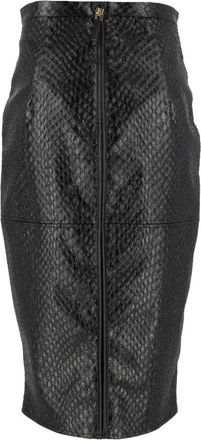 Elisabetta Franchi Falda con textura de escamas - Skirts - Mujer - Negro - S