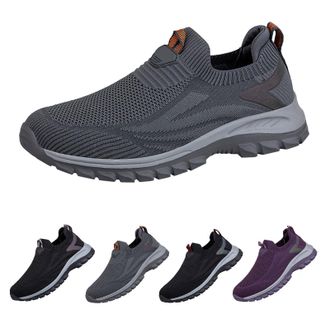 Generic Mens Trainers, Slip-On Trainers, Lightweight Walking Shoes, Comfortable Fitness Shoes, Breathable Sports Shoes, Sporty Leisure Shoes, Non-Slip Slip-On