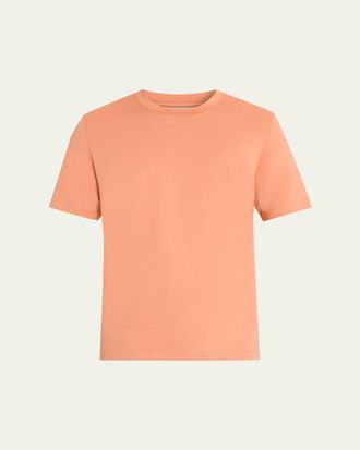 Brunello Cucinelli Mens Solid Cotton Crewneck T-Shirt