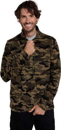 Mountain Warehouse Camber II Mens Half-Zip Fleece - Lightweight & Quick Dry Microfleece - Autumn, Winter, Outdoors Camouflage 4XL