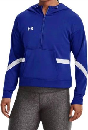 Under Armour Armour Fleece Storm Hoodie In Royal Blue/white