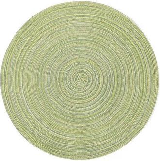 OEM Juego De 6 Manteles Individuales Redondos, Tejidos A Mano, Lavables, Resistentes Al Calor, Antideslizantes, 38 Cm, Color Rojo