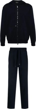 Brioni Straight Broeken - Heren - Trainingspakken - Blauw - L - Katoen - Fitness