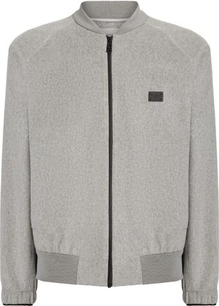 Dolce & Gabbana Bomber con effetto mélange - Grigio