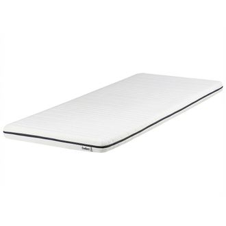 Beliani Colch&oacute;n De Espuma Blanco Funda Extra&iacute;ble Con Cremallera 90 X 200 Cm Precious