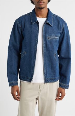 BP. Denim Zip Jacket in Indigo Rinse at Nordstrom, Size Xx-Large