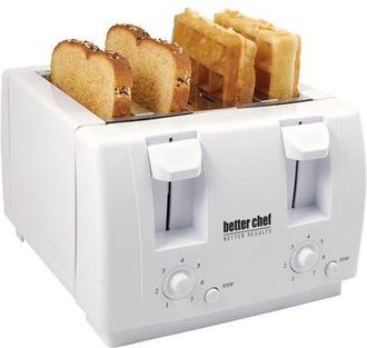 Better Chef 4 Slice Dual Control Toaster in White at Nordstrom
