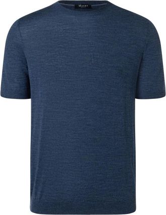 Maerz Truien & Vesten, Heren, Blauw, M, Rondgebreide trui