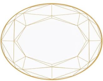 Prouna Gem Cut Gold 14 Inch Oval Platter in White at Nordstrom