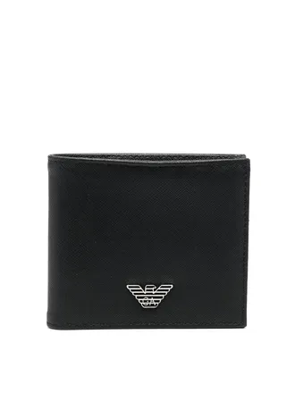 Emporio Armani Logo plaque bifold wallet