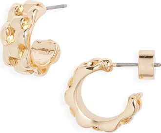 Nordstrom Watch Band Hoop Earrings in Gold at Nordstrom