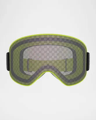 Gucci Men & apos;s Ski Mask 99mm Logo-Detail Acetate Goggles