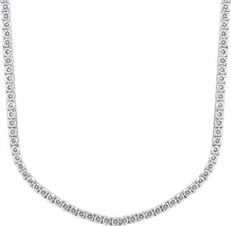 Pompeii3 Huge 23 Ct Moissanite Tennis Necklace 14K White Gold 18