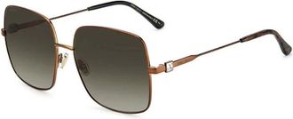 Jimmy Choo London Sunglasses, female, Brown, Size: ONE SIZE Brown Metal Sunglasses for Women