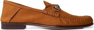 Gucci Horsebit almond-toe loafers - women - Calf Suede/Calf Leather/Calf Leather - 36 - Brown