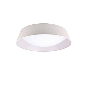 Netlighting Nordica Flush Ceiling Off-White 90cm 4200lm LED Cylindrical Shade in White