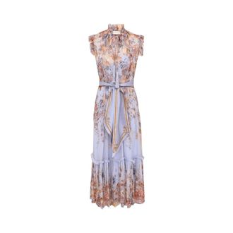 Zimmermann Valiant Flutter Jurk - Dames - Jurken - Veelkleurig - Maat: XS Zijde