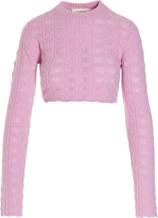 Sportmax Pink Medea Cropped Sweater