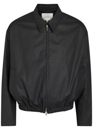STUDIO NICHOLSON Waxed Cotton Jacket - Black - XL