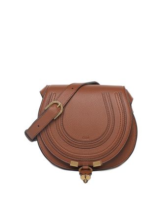 Chlo&eacute; Hammered leather bag with stitching