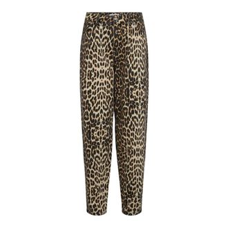Co'Couture Luipaardprint Geplooide Broek Khaki - Dames - Broeken - Veelkleurig - XS - Broeken