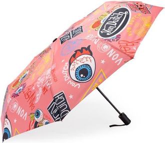 Von Dutch Compact Automatic Umbrella, Strong & Portable in Pink Jax at Nordstrom