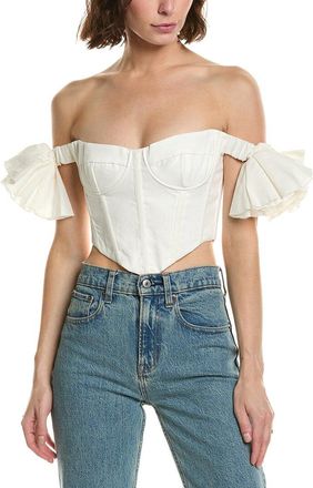 Bardot Sigma Linen Corset Top