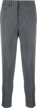 low brand Slim-fit Broeken - Heren - Slim Fit Broeken - Grijs - W36 - Wol - Broeken