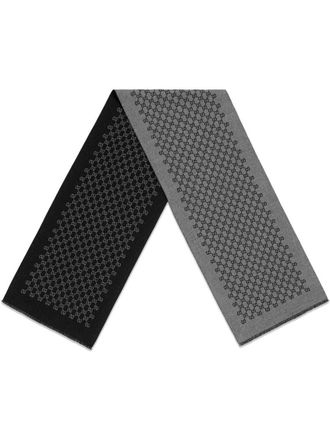 Gucci Grey GG motif wool scarf