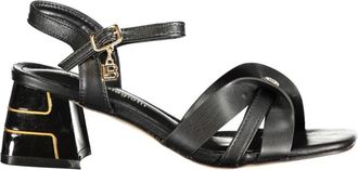 Laura Biagiotti Sandaal met verstelbare enkelband - Dames - Sandalen met hakken - Zwart - 37 EU - Schoenen