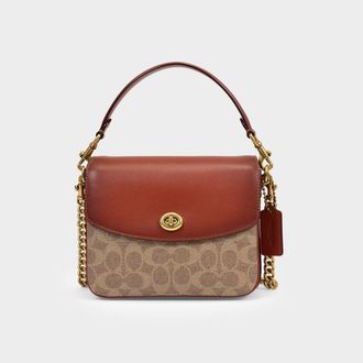 Coach Womens Cassie 19 Crossbody - - Tan Rust - Canva - Brown Canvas - One Size