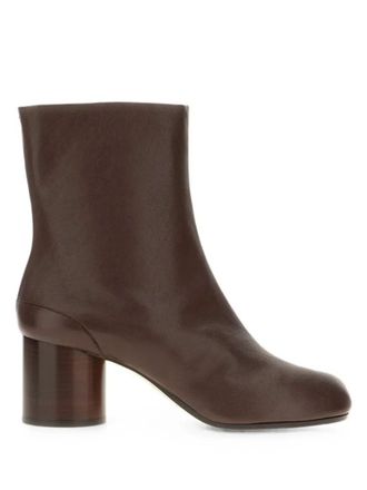 Maison Margiela Boots Leather Brown Tabi Ankle Boots H60