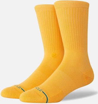 Stance Mens Stance Icon Socks - Daisy - Yellow - Size: 9.5/13/12.5/12/11.5/11/9/16/15.5/15/14.5/14/13.5/10.5/10