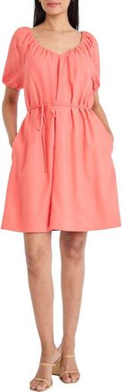 Maggy London Self Belt Trapeze Minidress in Deep Sea Coral at Nordstrom Rack, Size X-Small