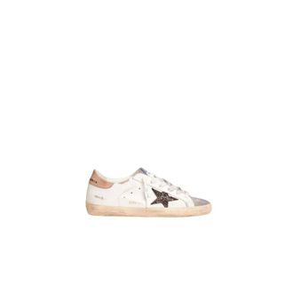 Golden Goose Sneakers, female, White, 4 UK, Super-Star Estrella Purpurina Negra