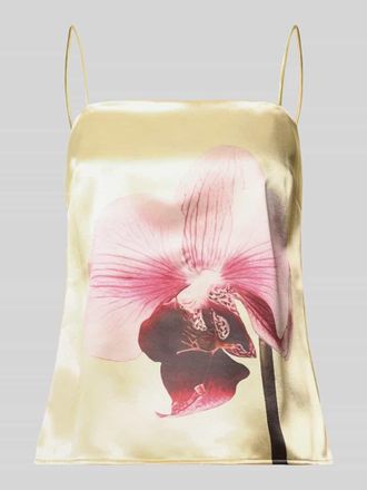 Vero Moda Tr&auml;gertop aus Satin Modell ORCHIDA in GELB, Gr&ouml;&szlig;e 34