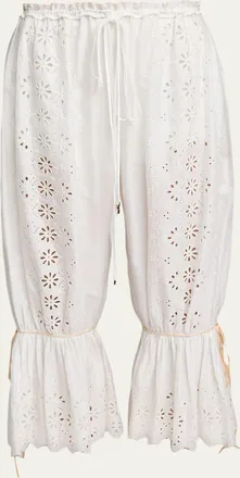 Chlo&eacute; Soft Cotton Eyelet Pants