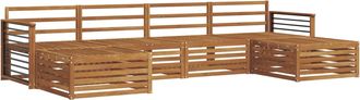 vidaXL Conjunto De Sof&aacute;s De Exterior 6 Uds. Natural Vidaxl