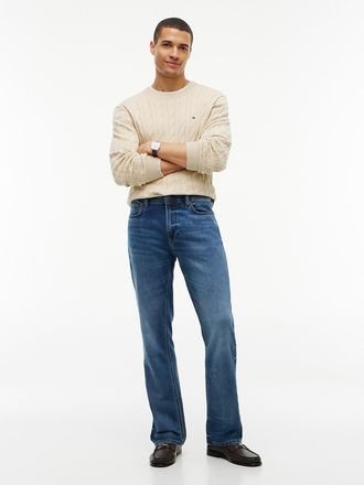 Tommy Hilfiger Mens Stretch Straight Jean - Dark Medium Wash - 29W x 30L
