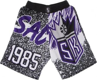 Mitchell & Ness Basketbal shorts manba jumbotron gesublimeerde mesh shorts hardhouten klassiekers sackin - Heren - Korte sportbroeken - Grijs - XL - Fitness