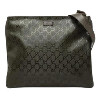 Gucci Pre-owned GG Imprime PVC Schoudertas - Heren - Pre-owned - Groen - Maat: ONE Size Leer