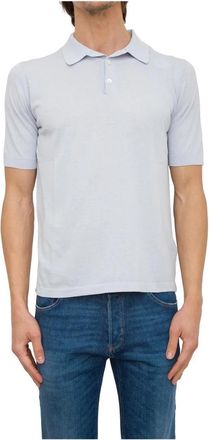 Eleventy Polo Azzurro met Korte Mouwen - Heren - Polos - Blauw - L - Katoen - Tops