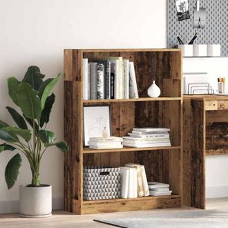 vidaXL Bookcase Old Wood 80x24x109 cm Engineered Wood Vidaxl