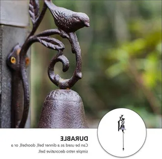 OEM Timbre R&uacute;stico De Hierro Fundido Para Jard&iacute;n Y Patio, Adorno De Pared Resistente A La Intemperie, F&aacute;cil De Instalar Y Duradero Con Estilo Antiguo