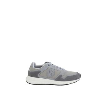 HUGO BOSS Heren, Schoenen, Grijs, Maat: 44 EU Leer