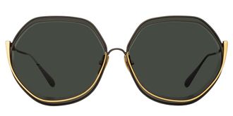 Linda Farrow ASPEN LFL1355 C7 Mens Sunglasses Gold Size 64